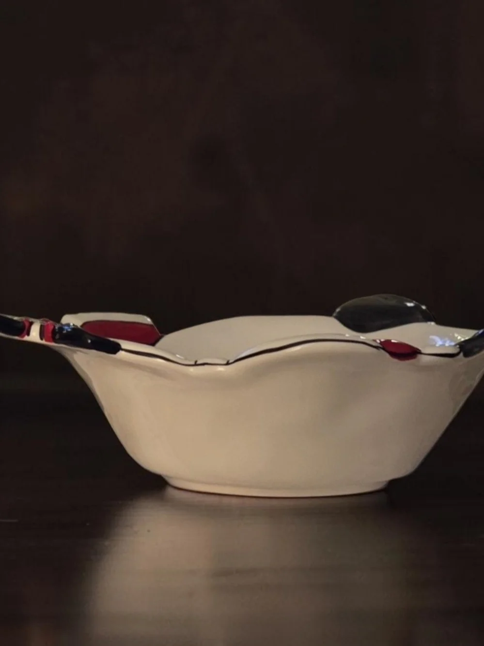 Fitz and Floyd Cheers Collection Individual Snack Bowl Handpainted